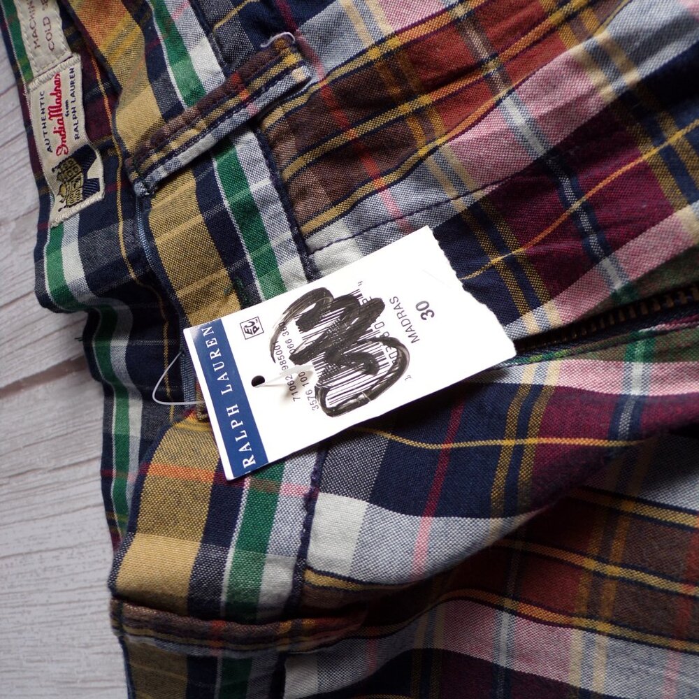 Ralph Lauren Men's 30 9-Inch Plaid India Madras Shorts - Picture 5 of 8